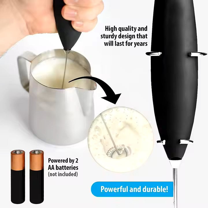 Milk Frother Battery Operated Color Black